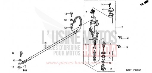 HAUPTBREMSZYLINDER, H. CR250R5 de 2005